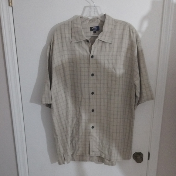 Callaway Men's Light Beige Plaid Shirt - Picture 1 of 5